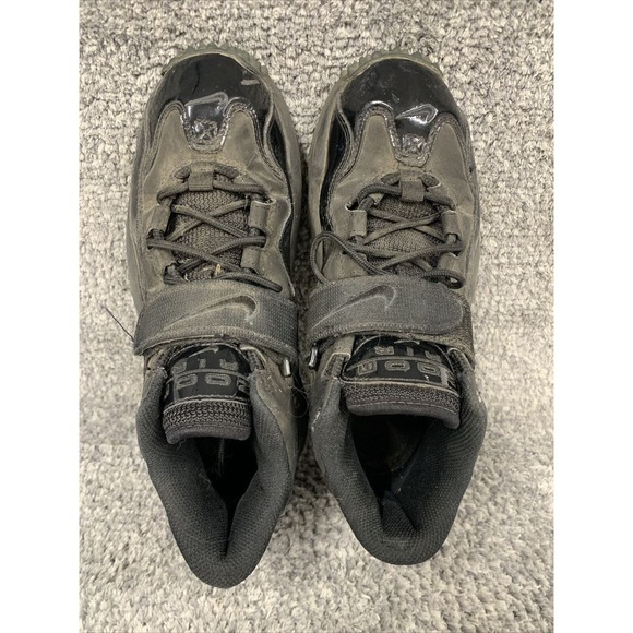 Nike Air Shoes Men’s Size 7.5 Zoom Barry Sanders Black On Black Turf - Picture 9 of 13